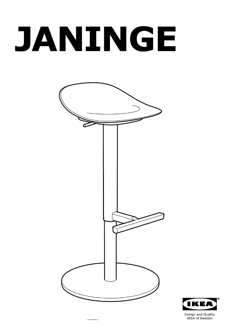 Página 1 del manual Instrucciones / montaje Ikea JANINGE