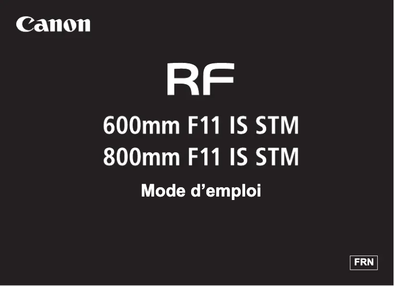 Imagen de la primera página del manual del dispositivo RF 600mm F11 IS STM