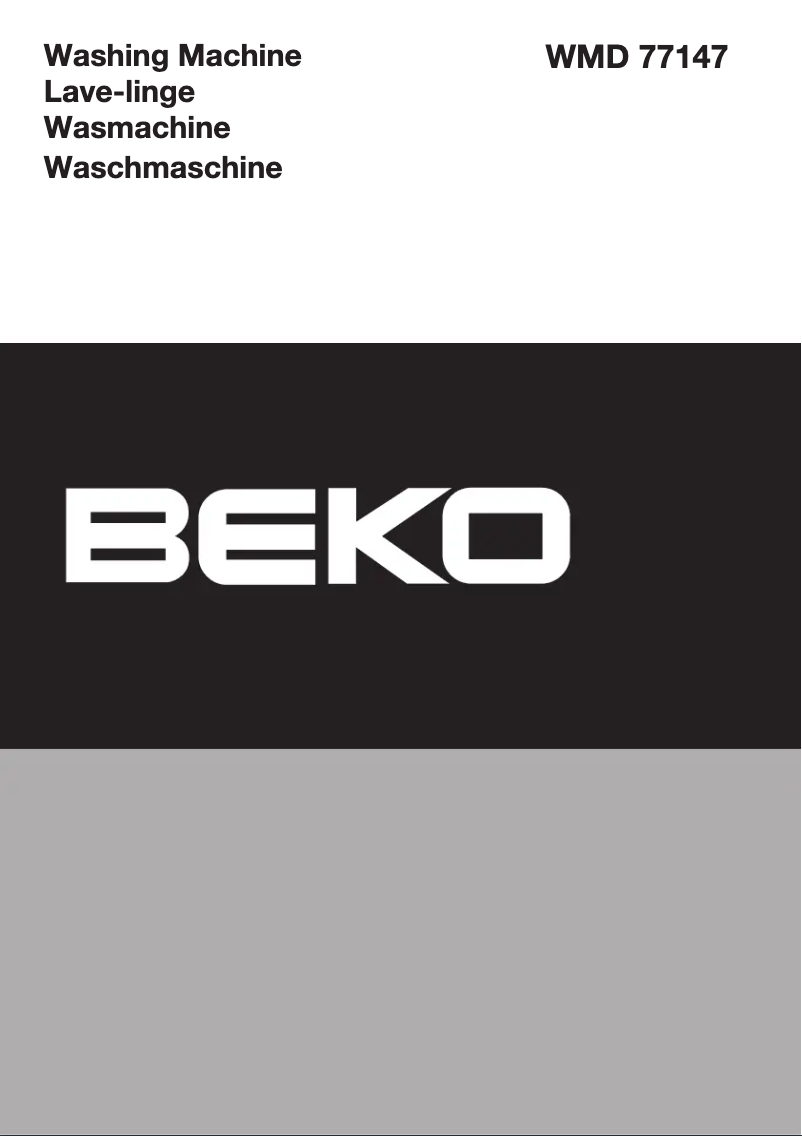 Página 1 del manual Manual de usuario Beko WMD 77147
