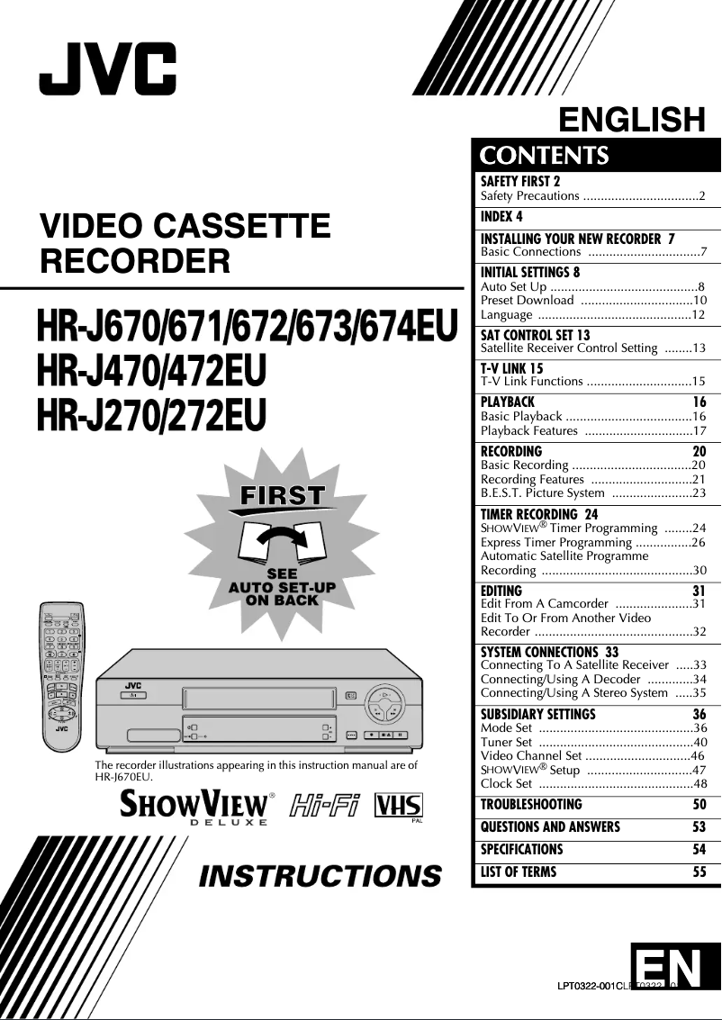 Página 1 del manual Manual de usuario JVC HR-J472