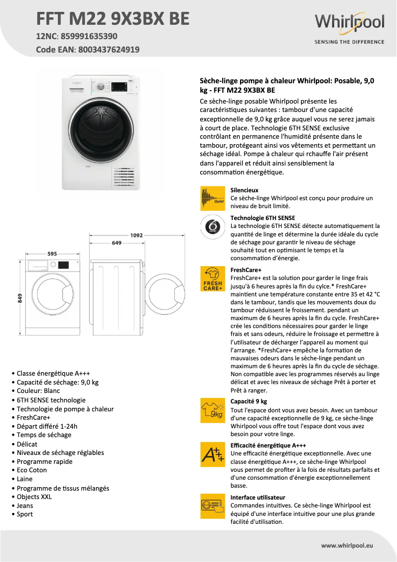 Imagen de la primera página del manual del dispositivo FFT M22 9X3BX BE