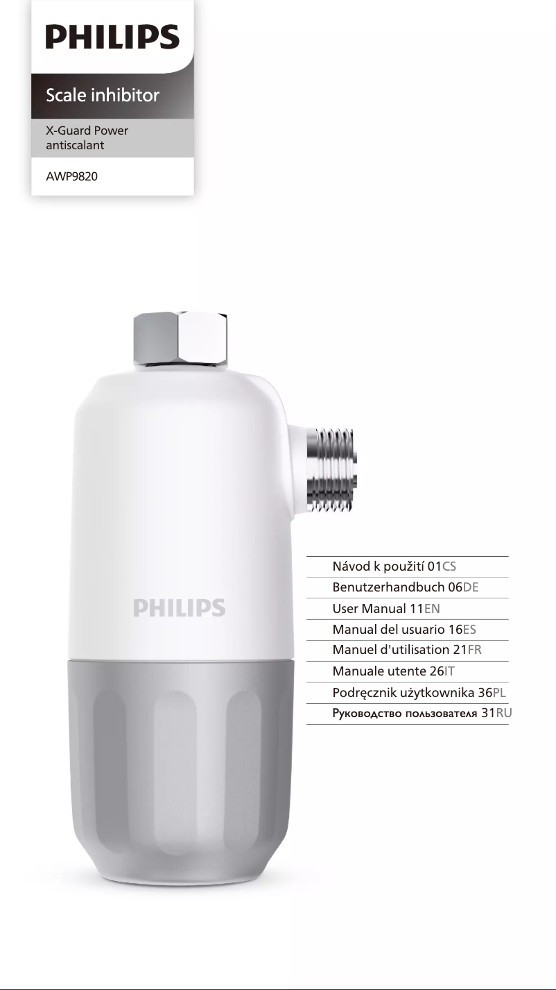 Imagen de la primera página del manual del dispositivo AWP9820