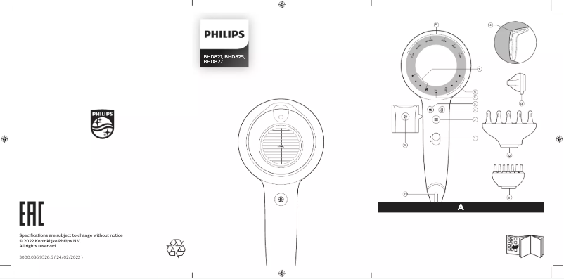 Imagen de la primera página del manual del dispositivo DryCare Pro BHD827