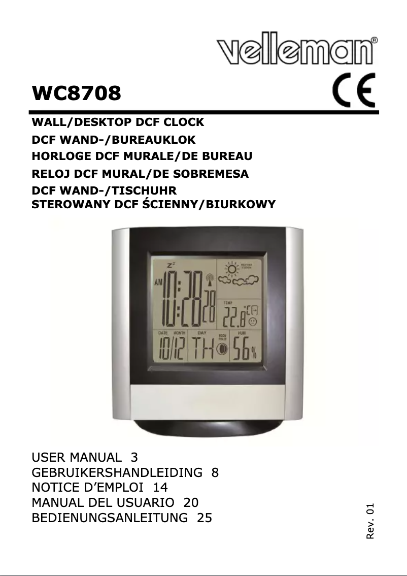 Página nº 1 - Manual de usuario Velleman WC8708