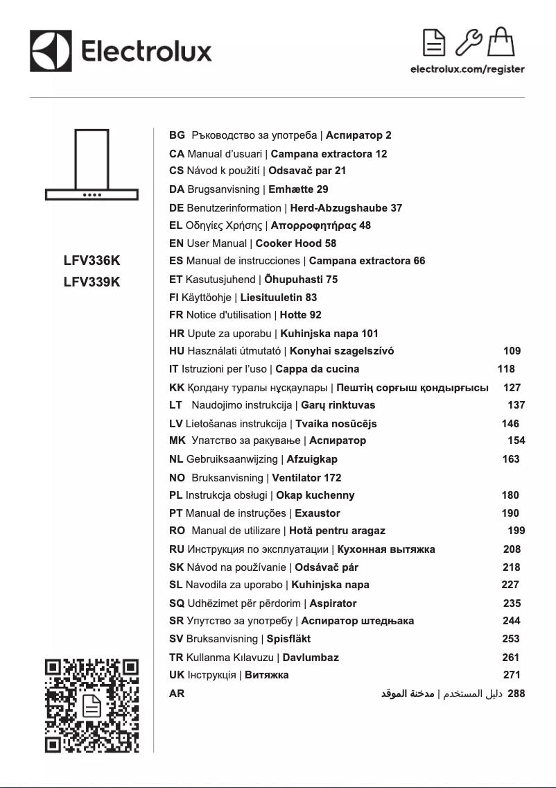 Imagen de la primera página del manual del dispositivo LFV336K