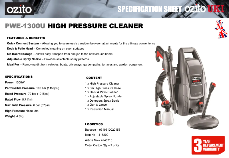 Imagen de la primera página del manual del dispositivo PWE-1300U