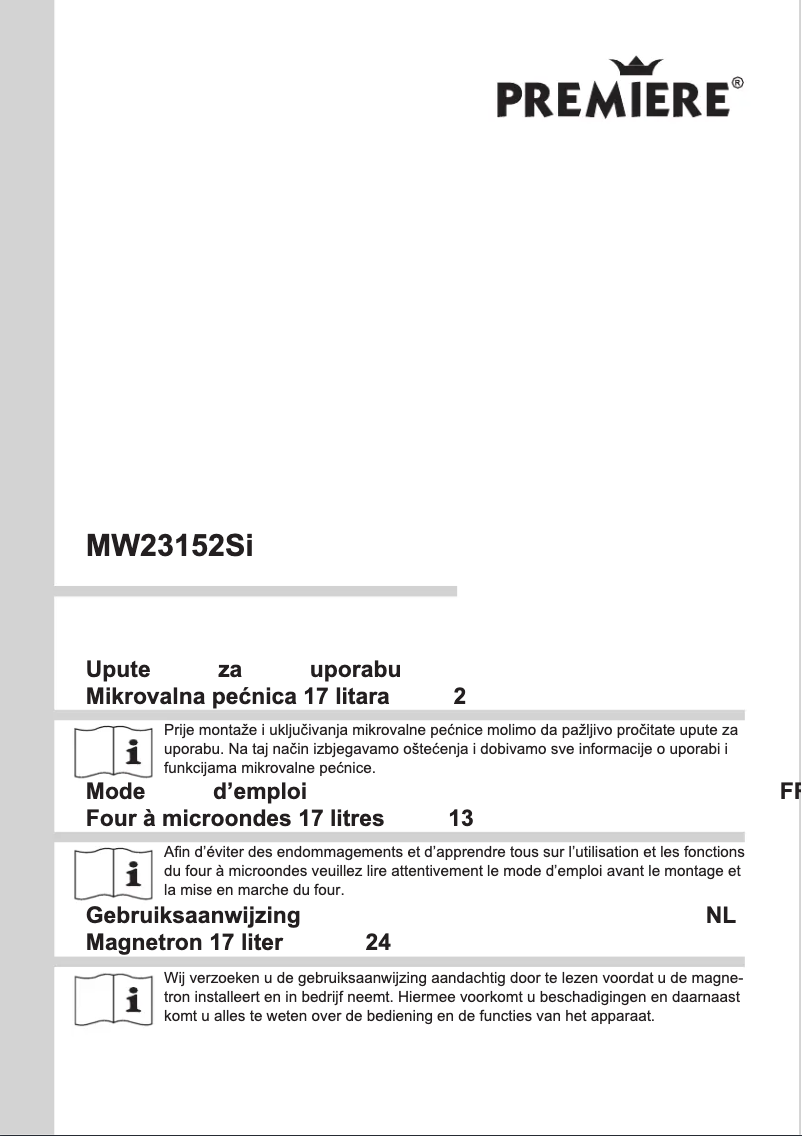Imagen de la primera página del manual del dispositivo 231523