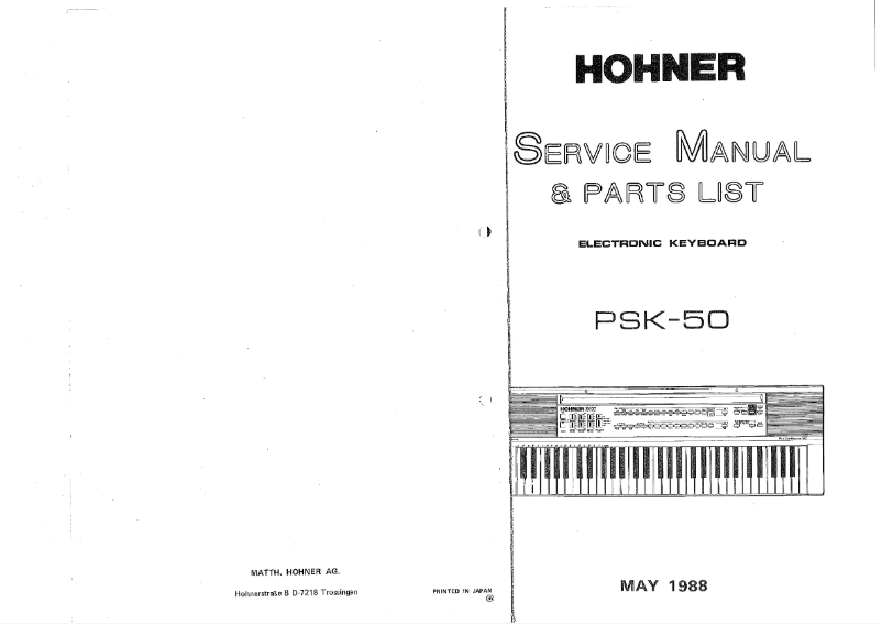Imagen de la primera página del manual del dispositivo PSK-50