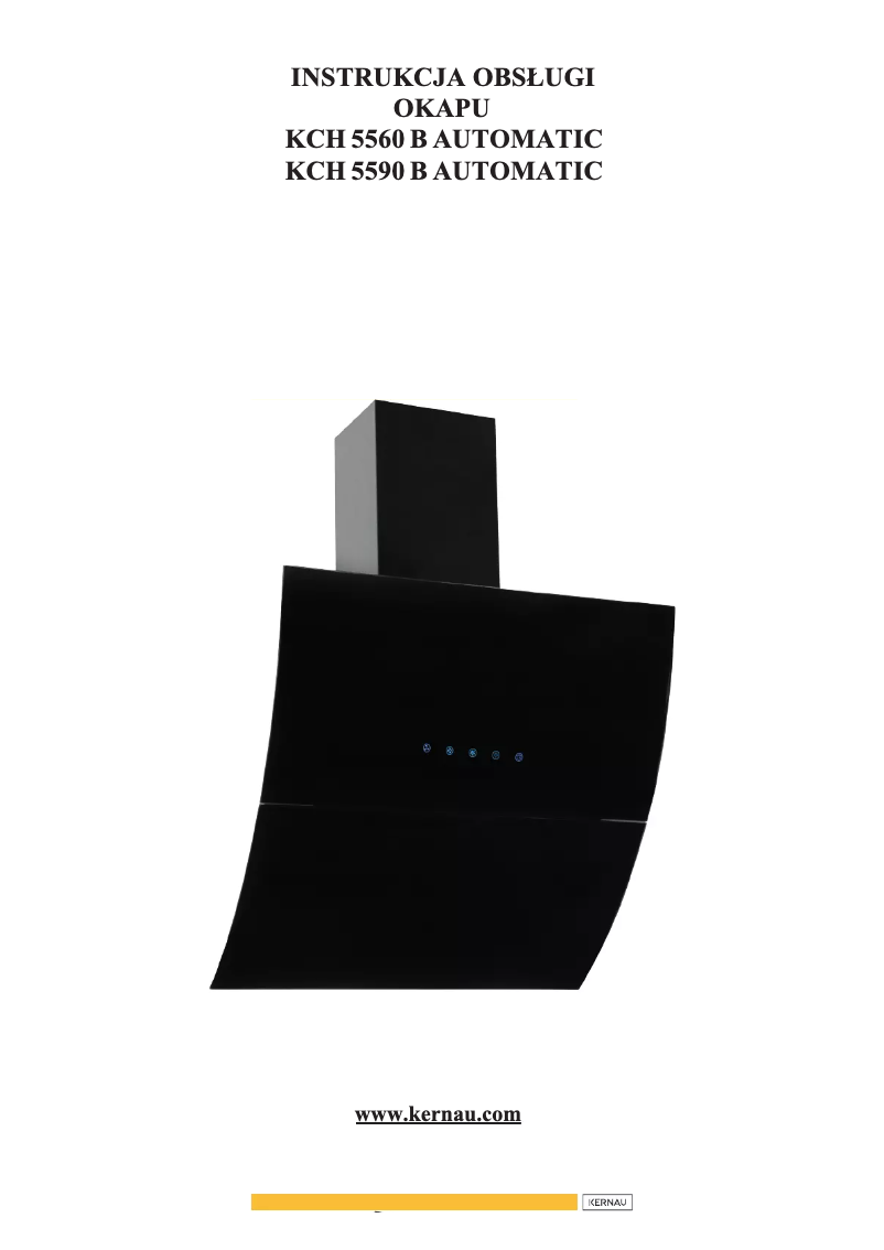 Imagen de la primera página del manual del dispositivo KCH 5590 B
