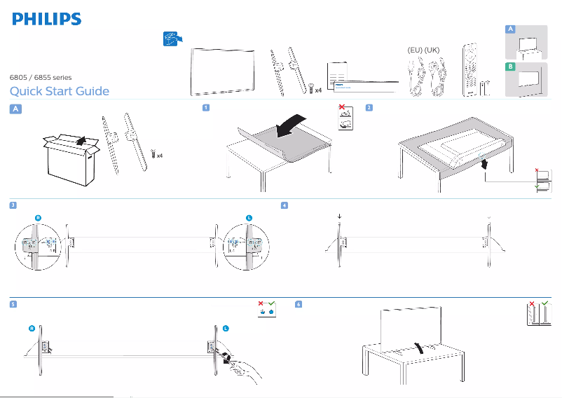 Página 1 del manual Guía de inicio rápido Philips 43PFS6805