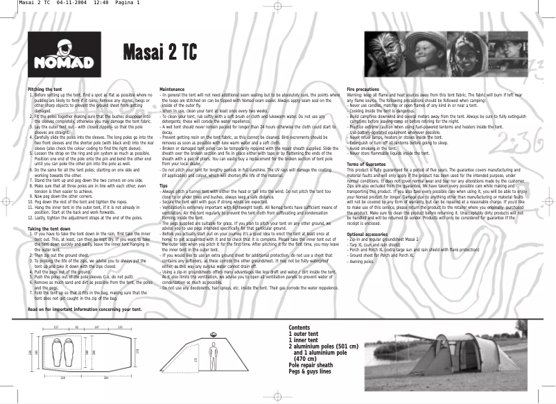 Página nº 1 - Manual de usuario Nomad Masai 2 TC