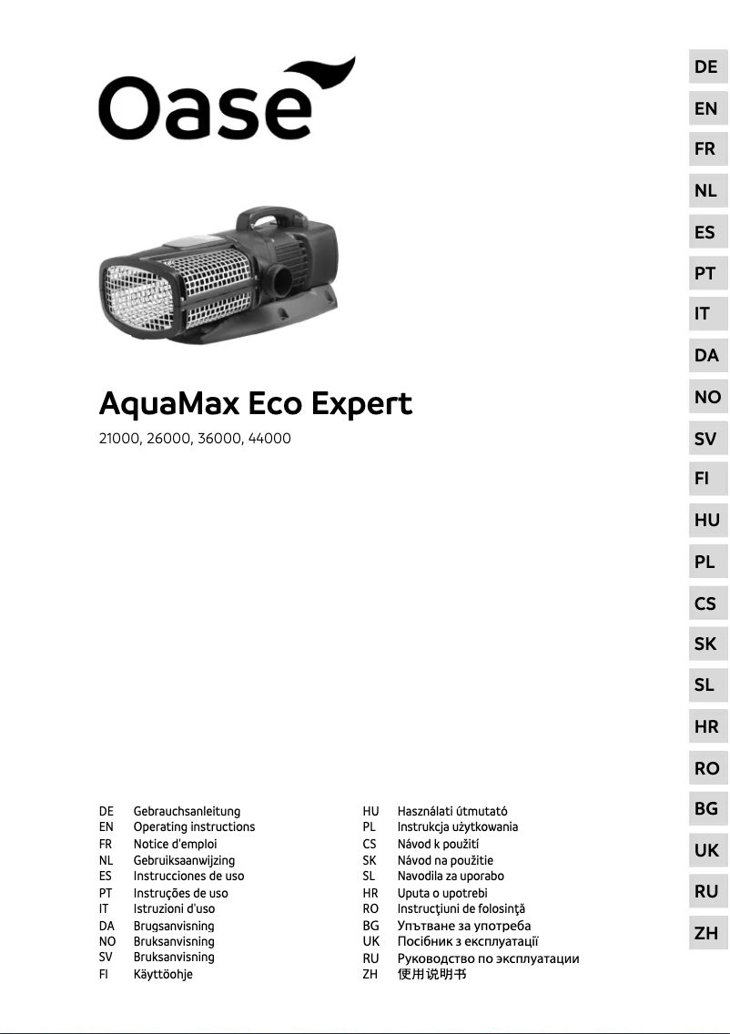 Página 1 del manual Manual de usuario Oase AquaMax Eco Expert 21000