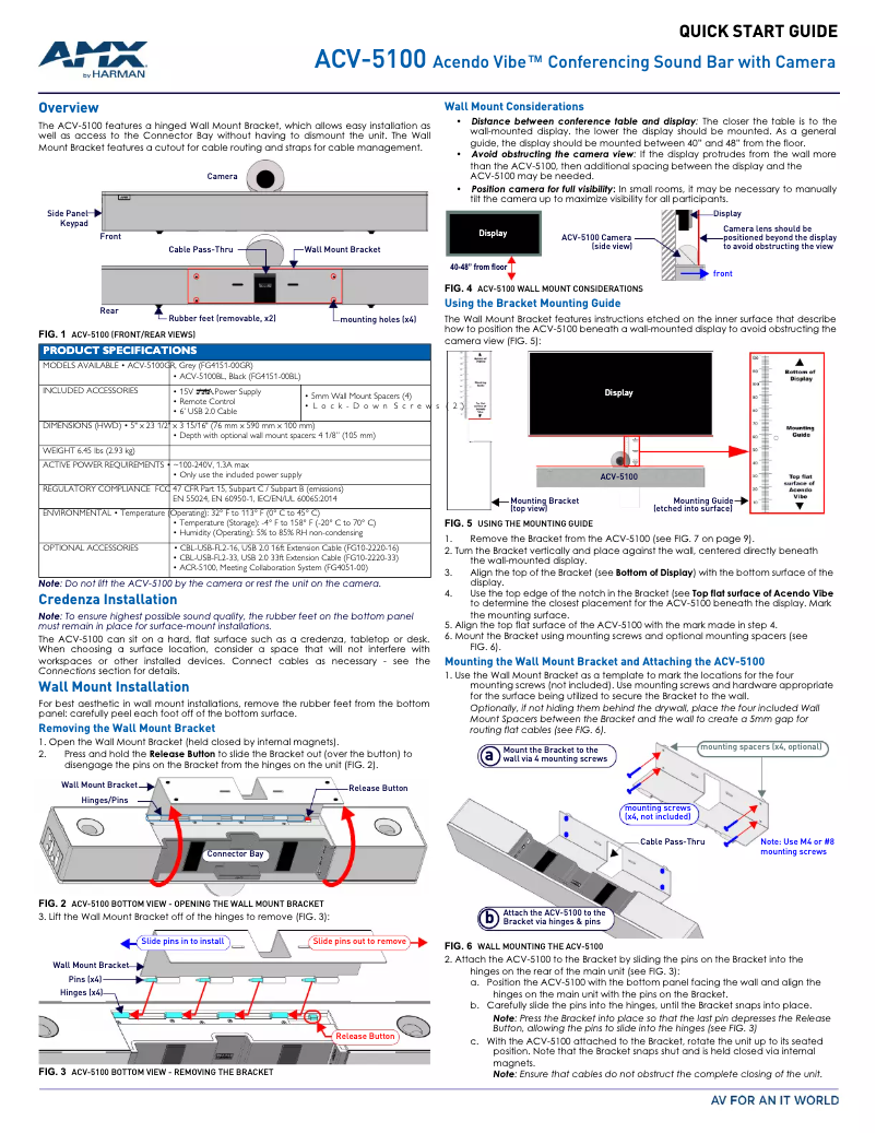 Imagen de la primera página del manual del dispositivo Acendo Vibe ACV-5100