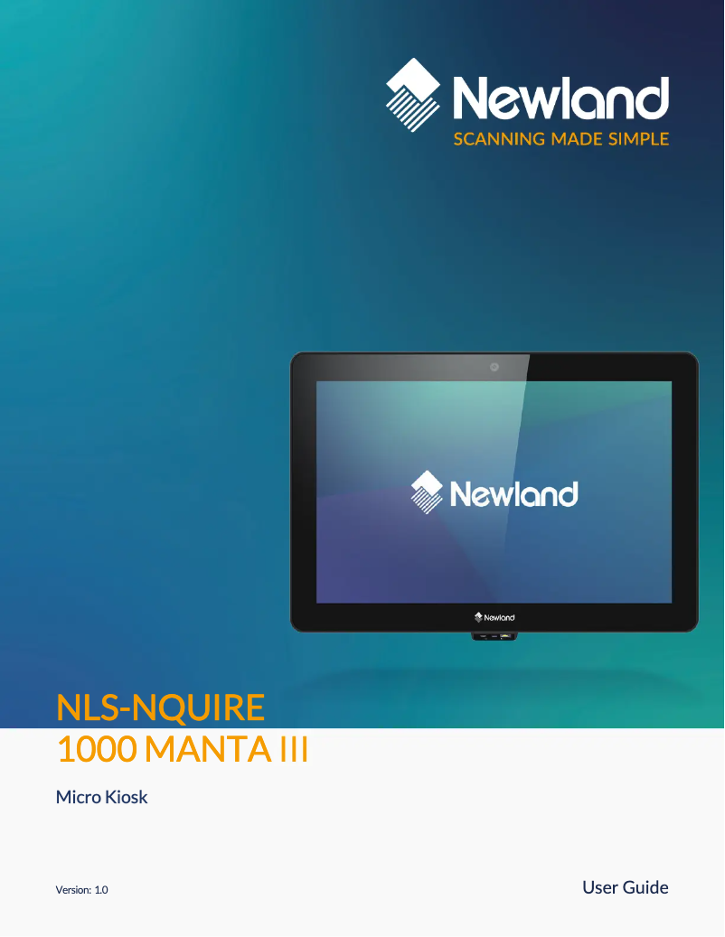 Página nº 1 - Manual de usuario Newland NQuire 1000 Manta III