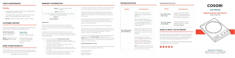 Imagen de la primera página del manual del dispositivo CO294-CW