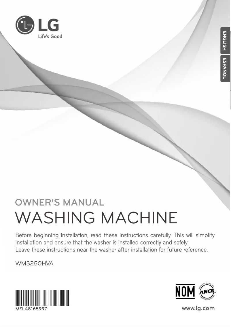 Imagen de la primera página del manual del dispositivo WM3250HVA