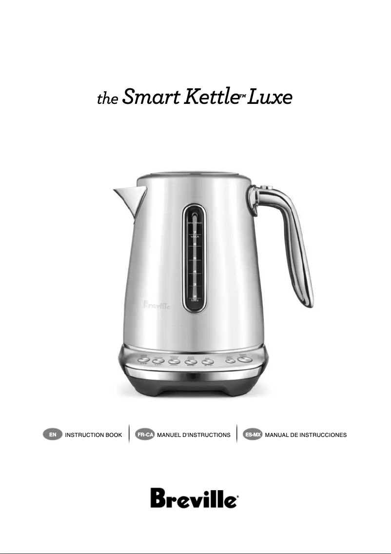 Página 1 del manual Manual de usuario Breville the Smart Kettle Luxe BKE845