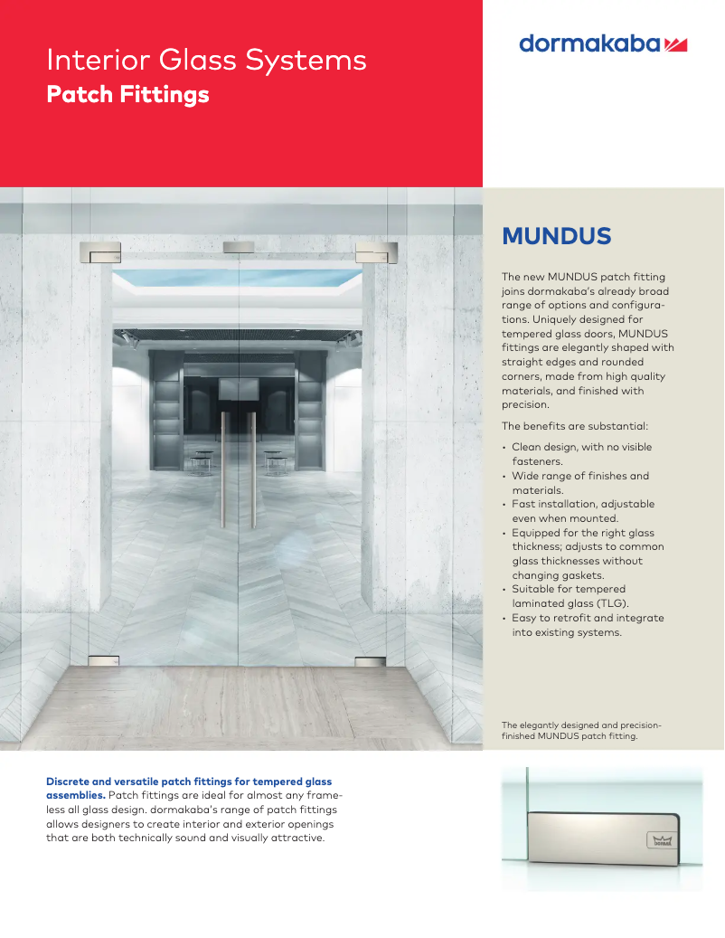 Página nº 1 - Manual de usuario Dormakaba Mundus