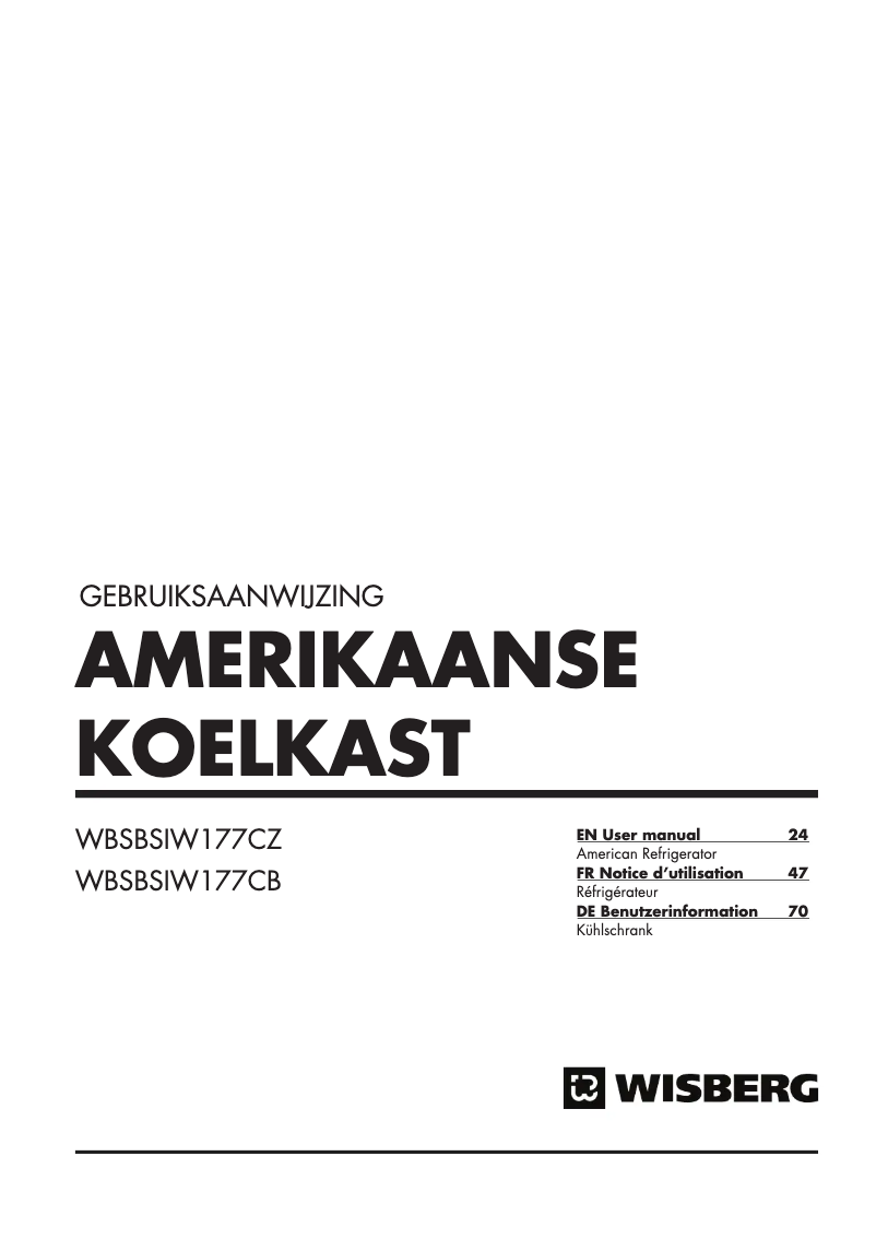 Imagen de la primera página del manual del dispositivo WBSBSIW177CZ