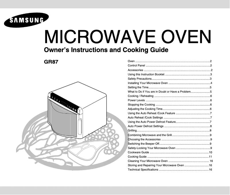 Página 1 del manual Manual de usuario Samsung GR87