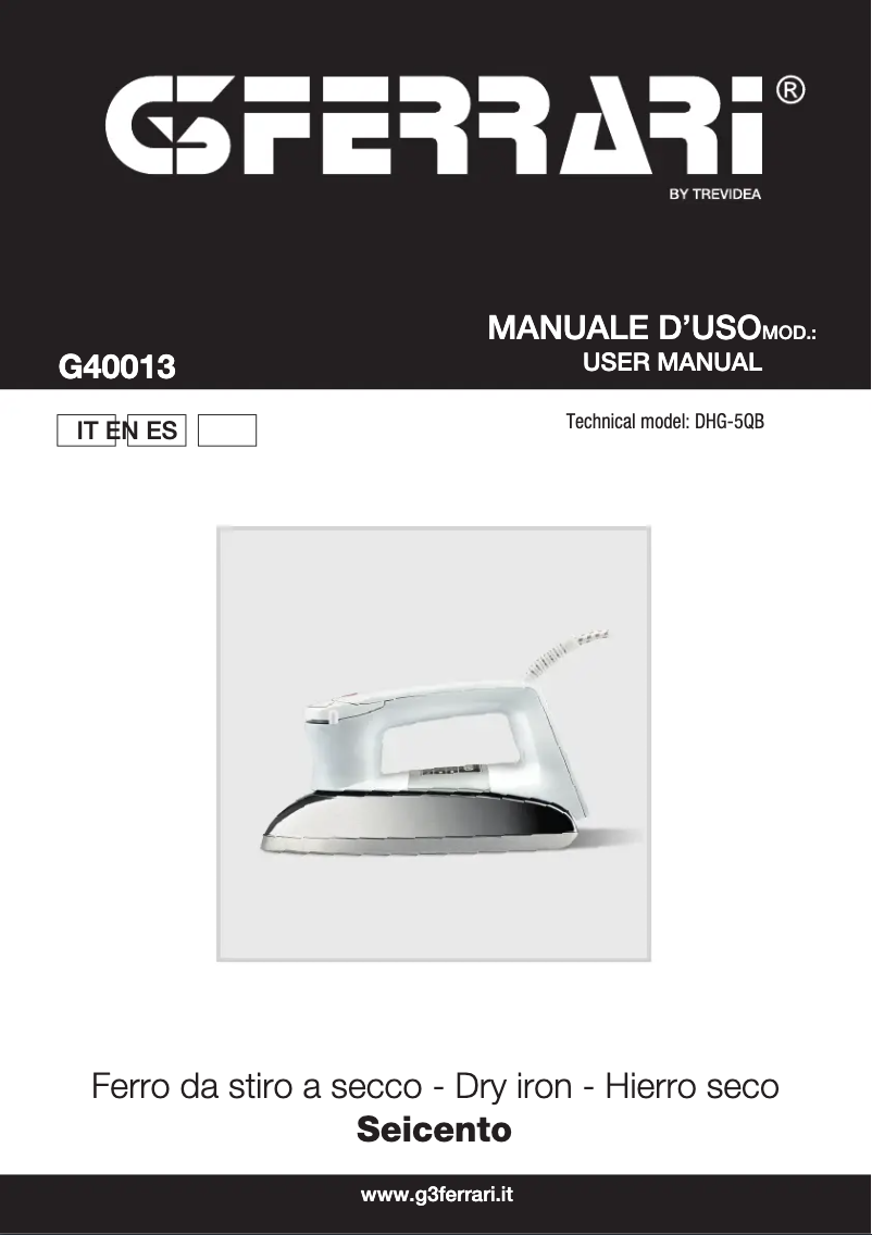 Página 1 del manual Manual de usuario G3 Ferrari Seicento G40013