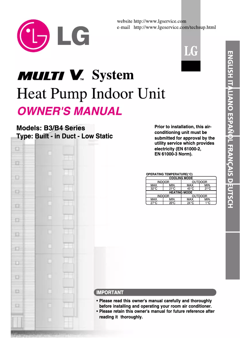 Página 1 del manual Manual de usuario LG ARNU12GB1G1
