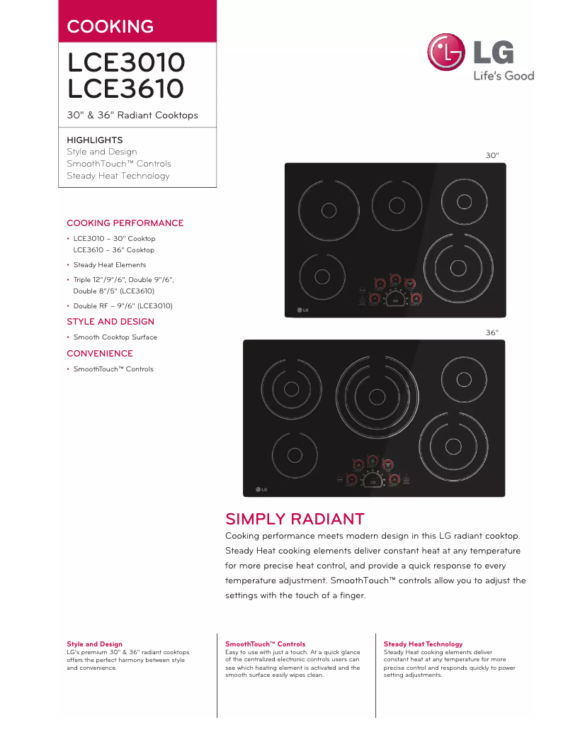 Imagen de la primera página del manual del dispositivo LCE3010SB