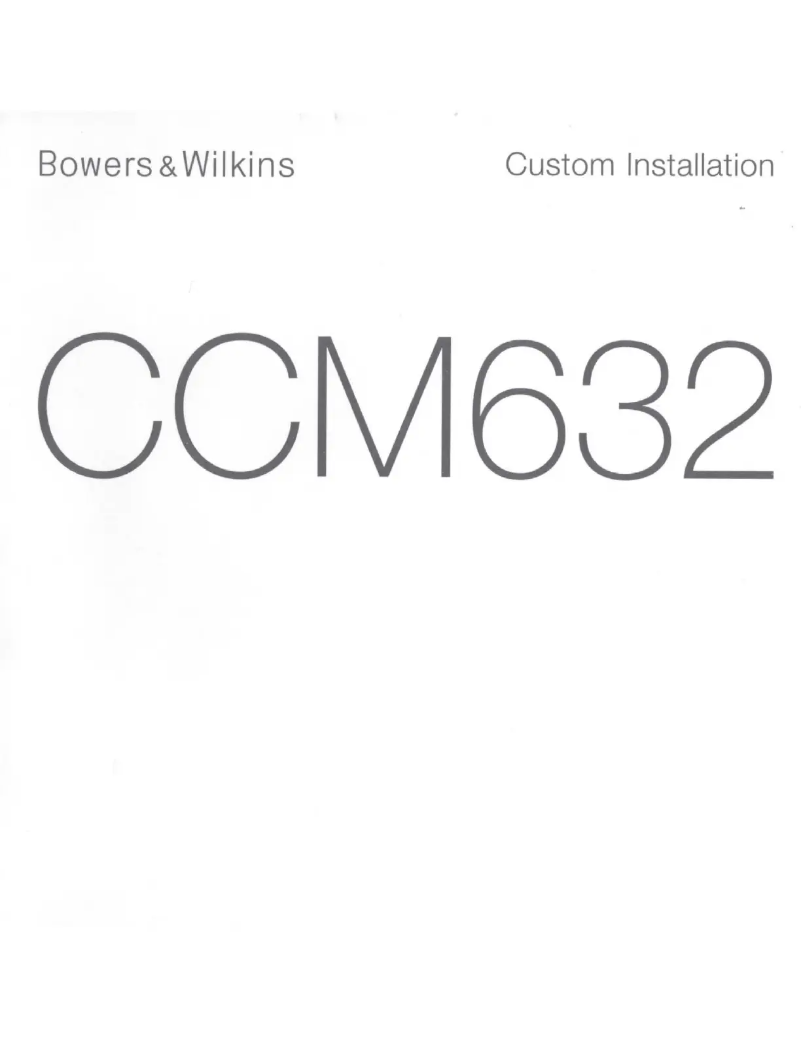 Página nº 1 - Manual de instrucciones Bowers & Wilkins Performance Series CCM632