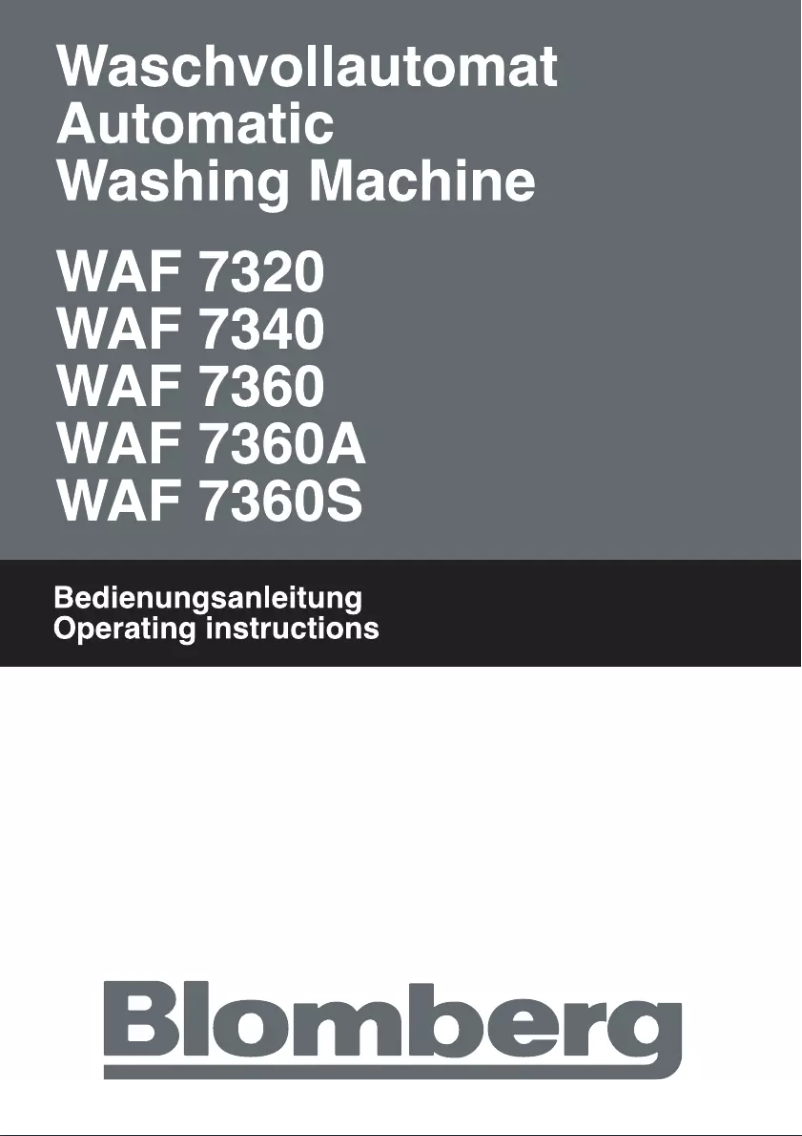 Página 1 del manual Manual de usuario Blomberg WAF 7360A