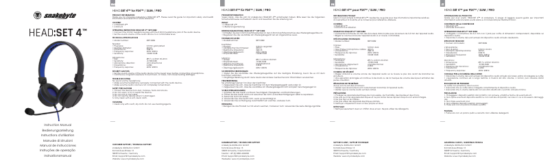 Imagen de la primera página del manual del dispositivo HEAD:SET 4