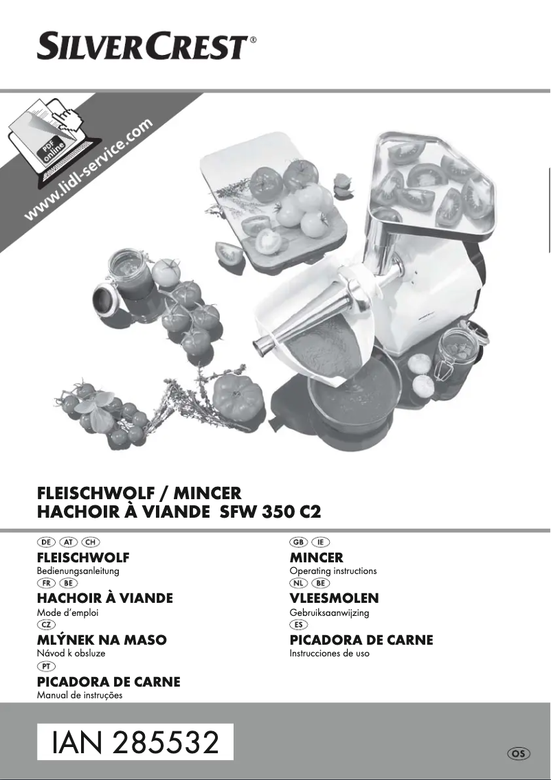 Imagen de la primera página del manual del dispositivo SFW 350 C2