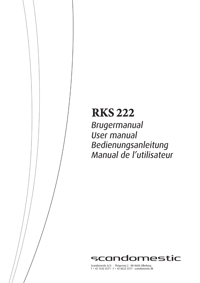 Página 1 del manual Manual de usuario Scandomestic RKS 222