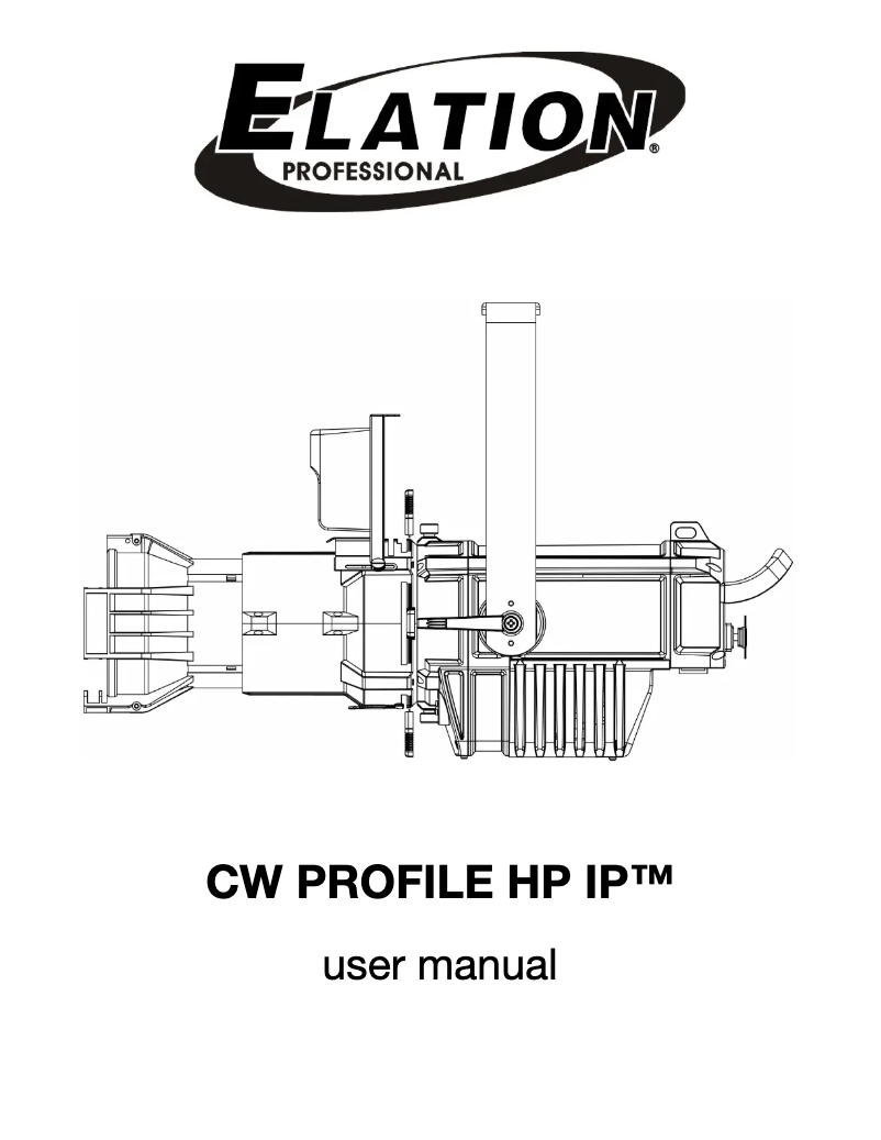 Imagen de la primera página del manual del dispositivo CW Profile HP IP