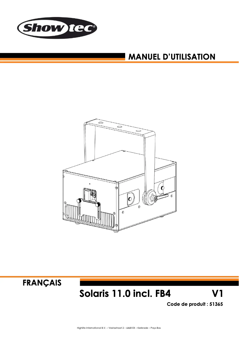 Página nº 1 - Manual de usuario Showtec Solaris 11.0