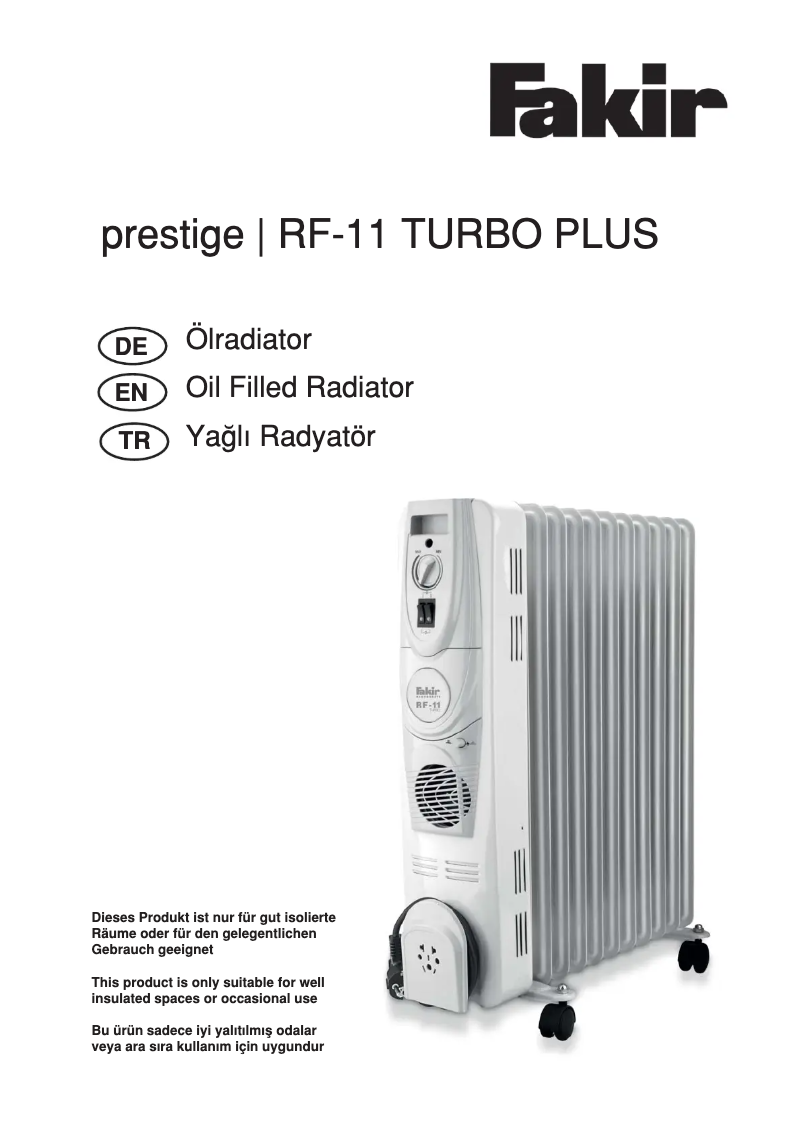 Imagen de la primera página del manual del dispositivo RF-11 Turbo Plus