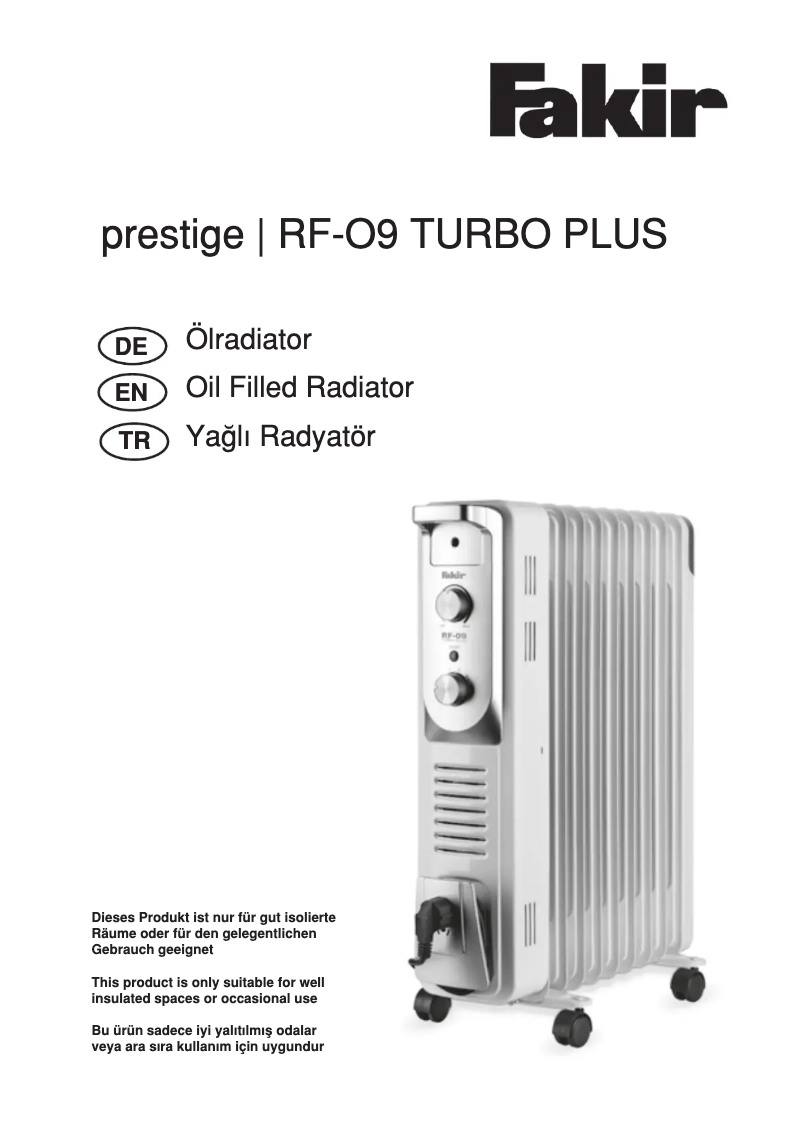 Imagen de la primera página del manual del dispositivo RF-09 Turbo Plus