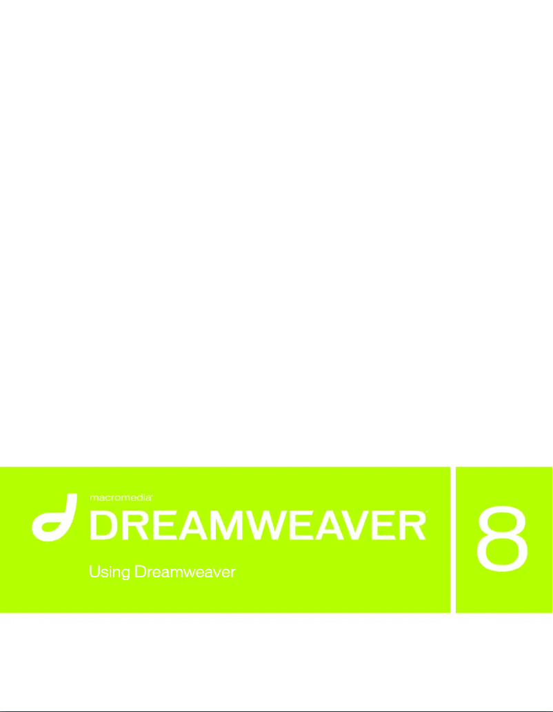 Imagen de la primera página del manual del dispositivo Dreamweaver 8