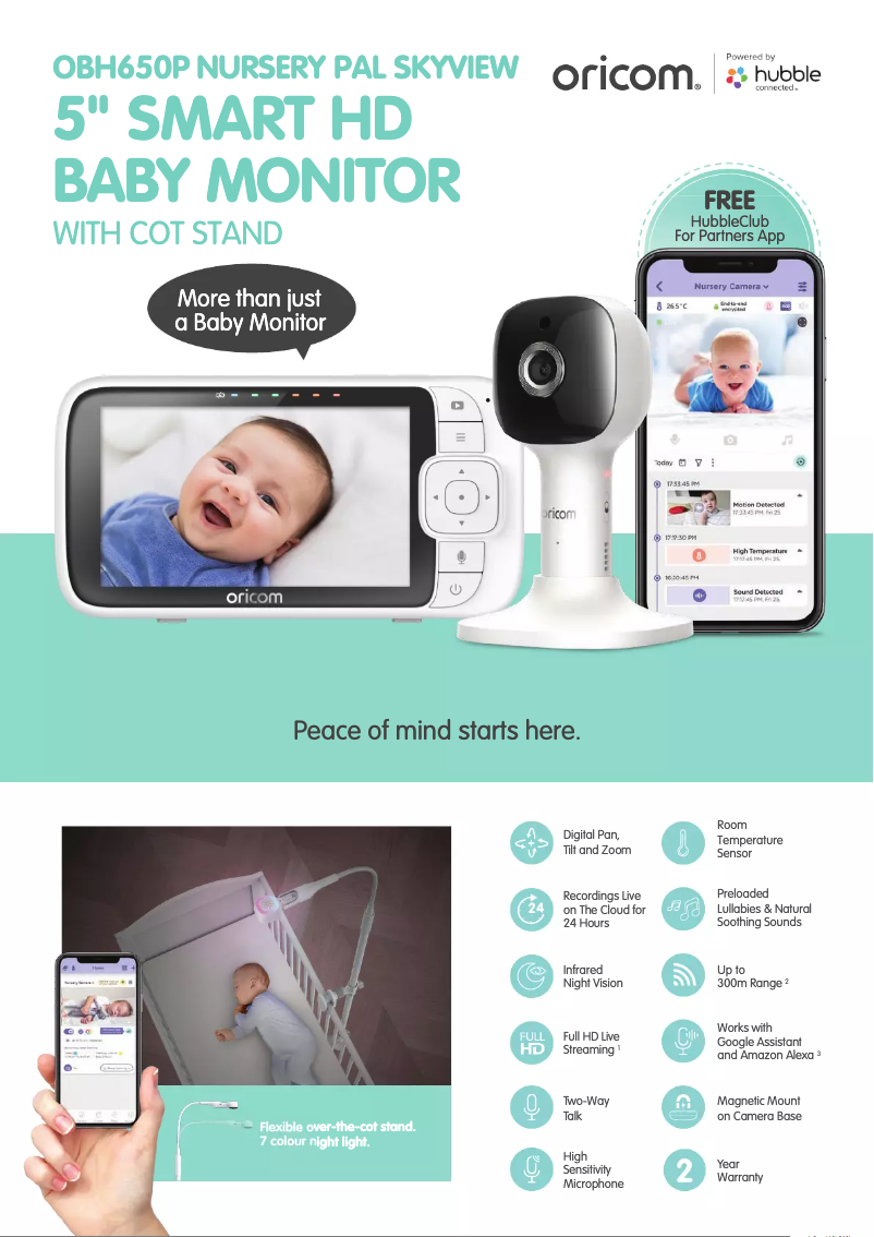 Página 1 del manual Ficha técnica Oricom OBH650P