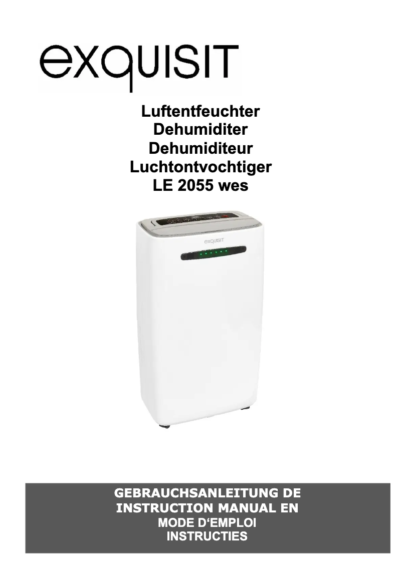 Página 1 del manual Manual de usuario Exquisit LE 2055 wes