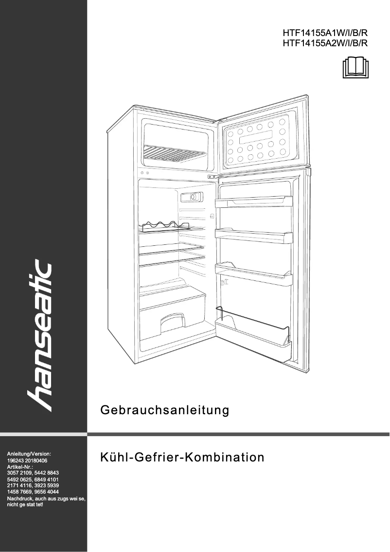 Imagen de la primera página del manual del dispositivo HTF14155A1I
