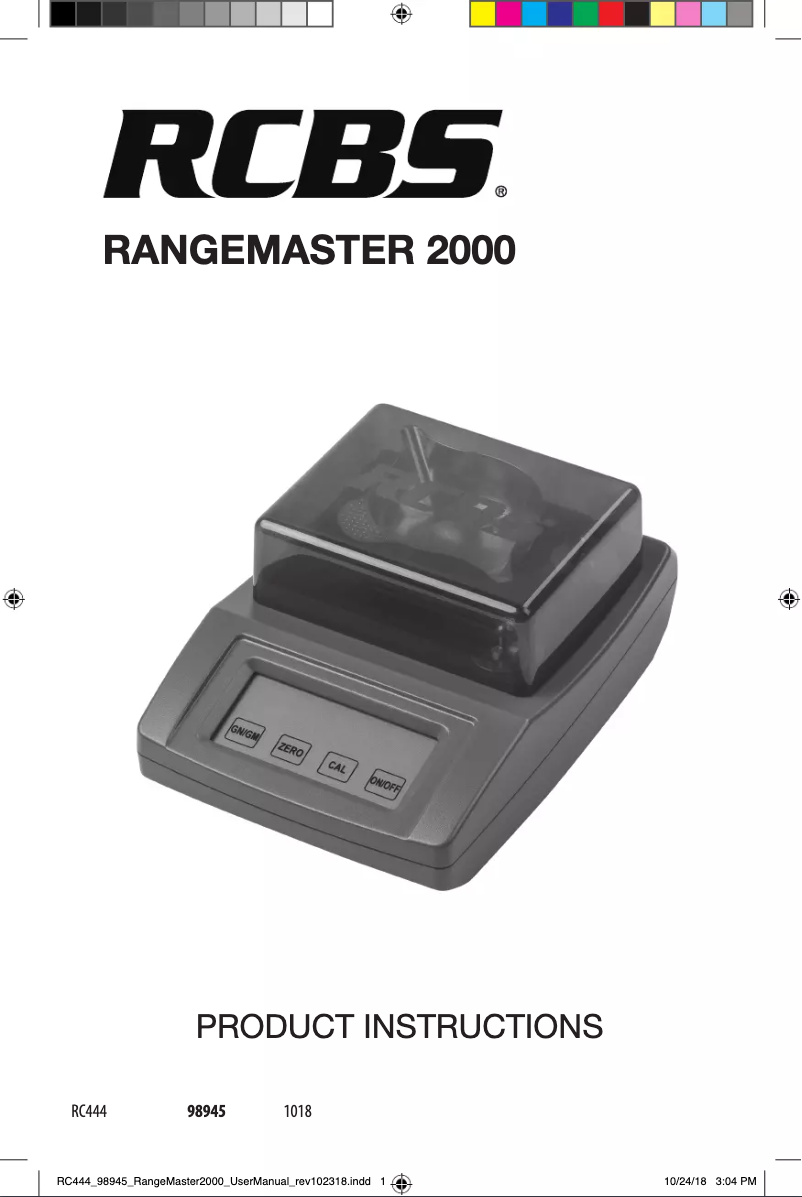 Imagen de la primera página del manual del dispositivo Rangemaster 2000