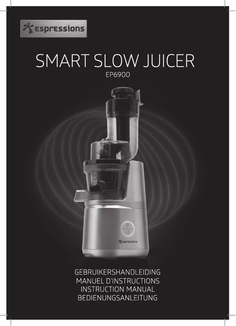 Página 1 del manual Manual de usuario Espressions Smart Slow Juicer EP6900