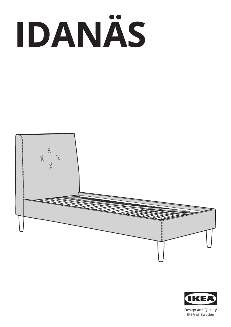 Imagen de la primera página del manual del dispositivo IDANÄS 704.596.03