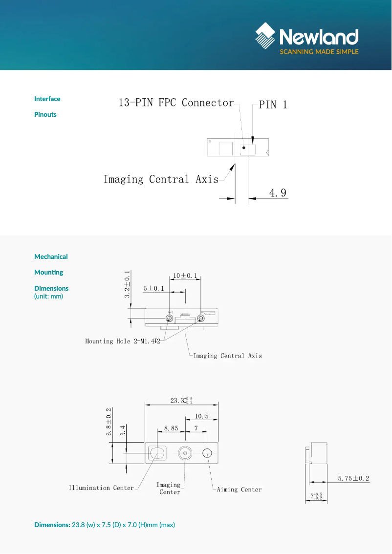 Página nº 1 - Ficha técnica Newland N1-W