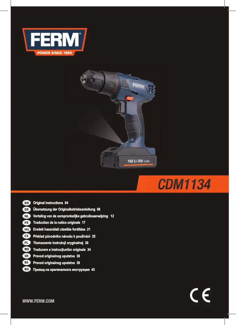 Página 1 del manual Manual de usuario Ferm CDM1134