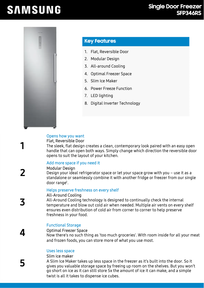Página nº 1 - Ficha técnica Samsung SFP346RS