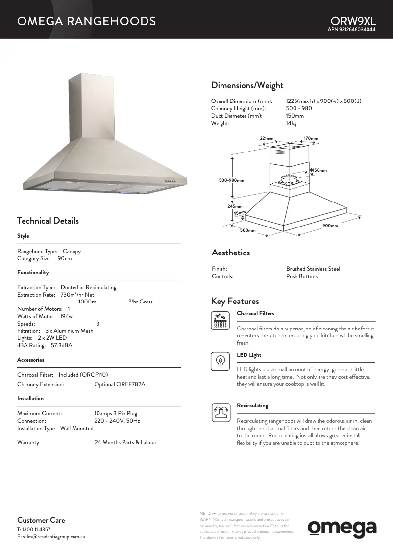Imagen de la primera página del manual del dispositivo ORW9XL