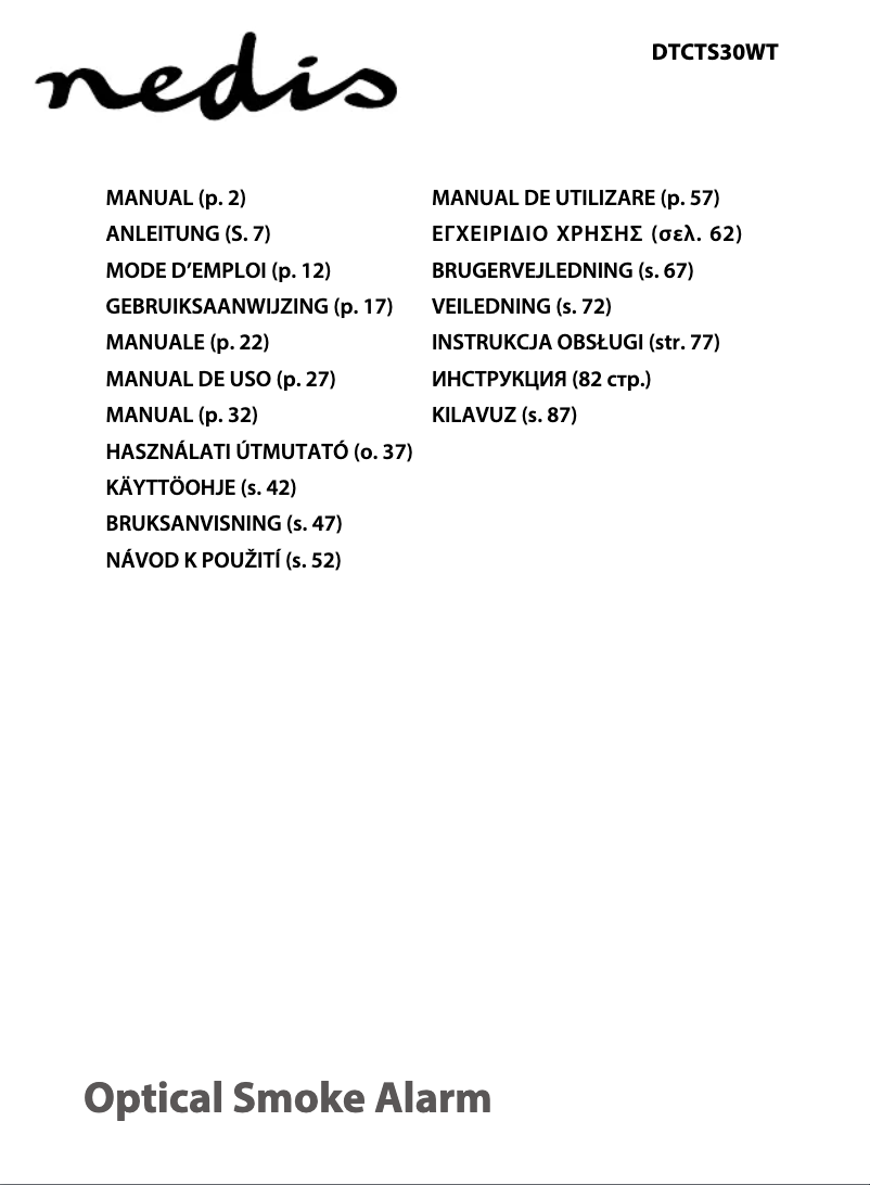 Imagen de la primera página del manual del dispositivo DTCT30WT