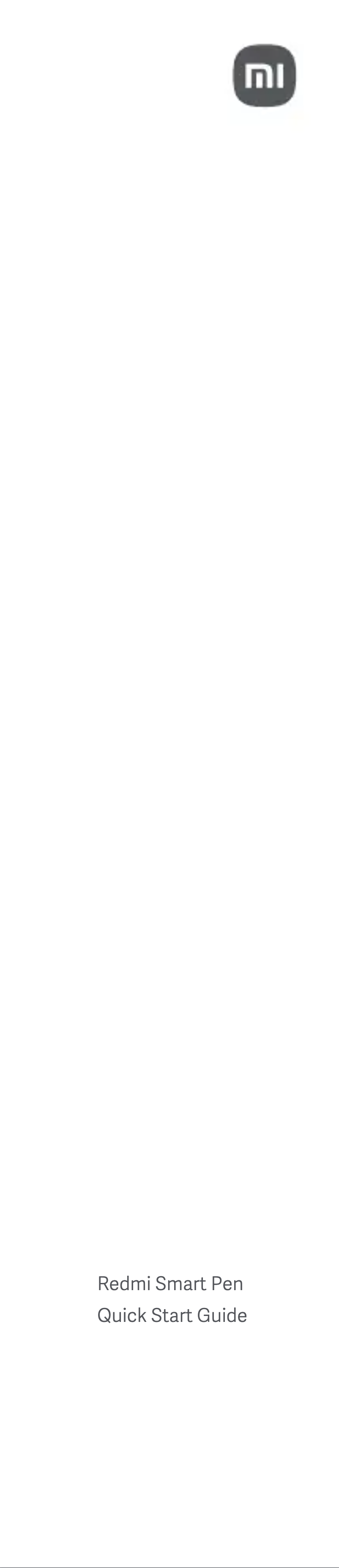 Imagen de la primera página del manual del dispositivo Redmi Smart Pen