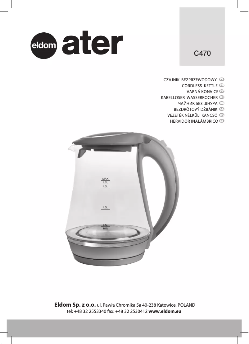 Imagen de la primera página del manual del dispositivo Ater C470